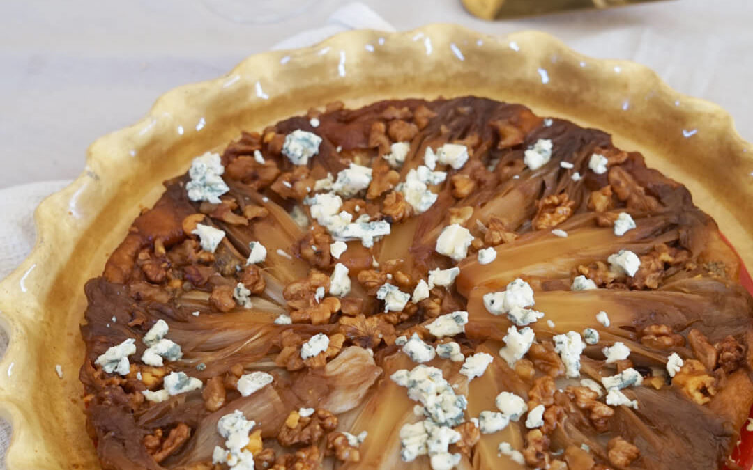 “Tatin” d’endives, bleu et noix