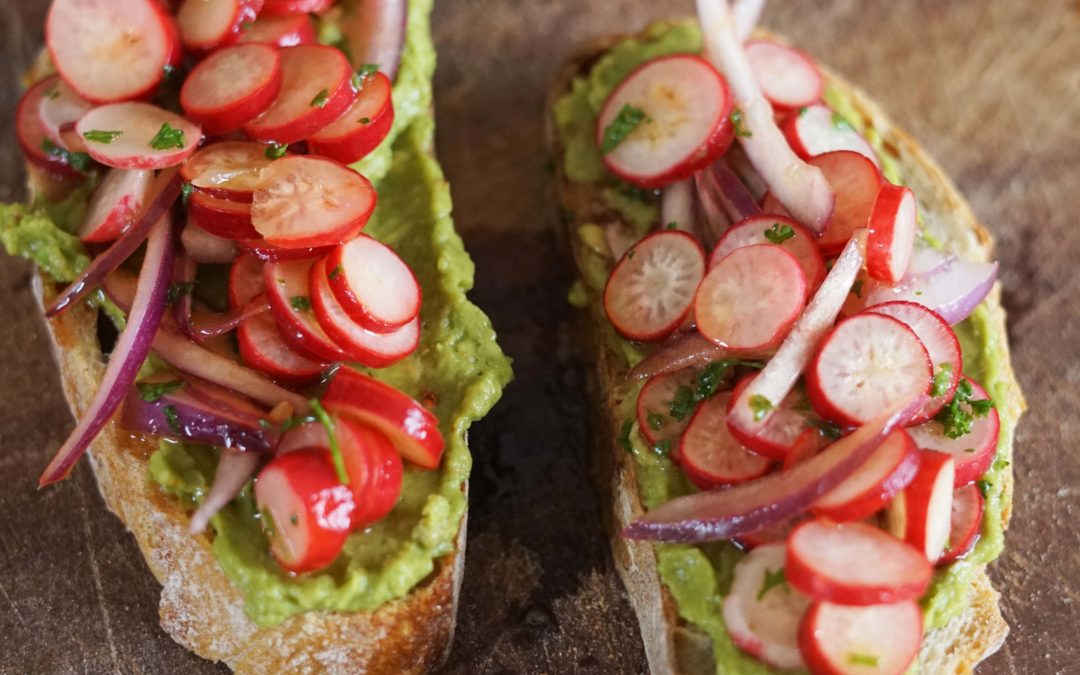 Ceviche de radis et oignon rouge