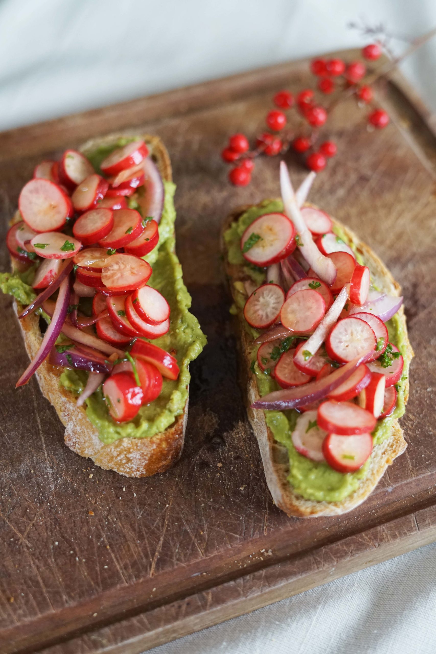 Ceviche de radis et oignons rouges