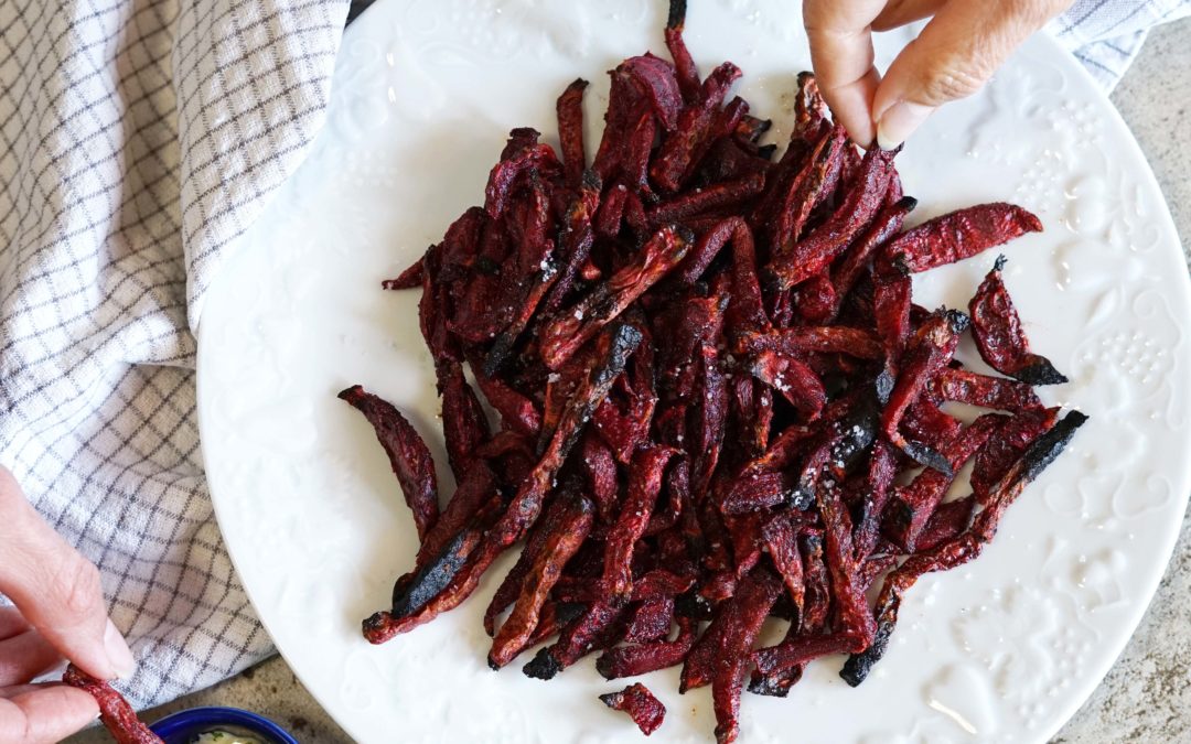 Frites de betterave cumin et gingembre