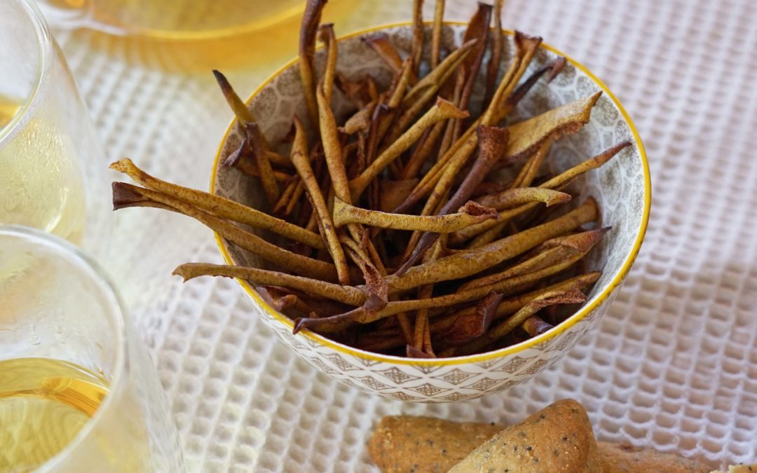 Chips d’épluchures de poires