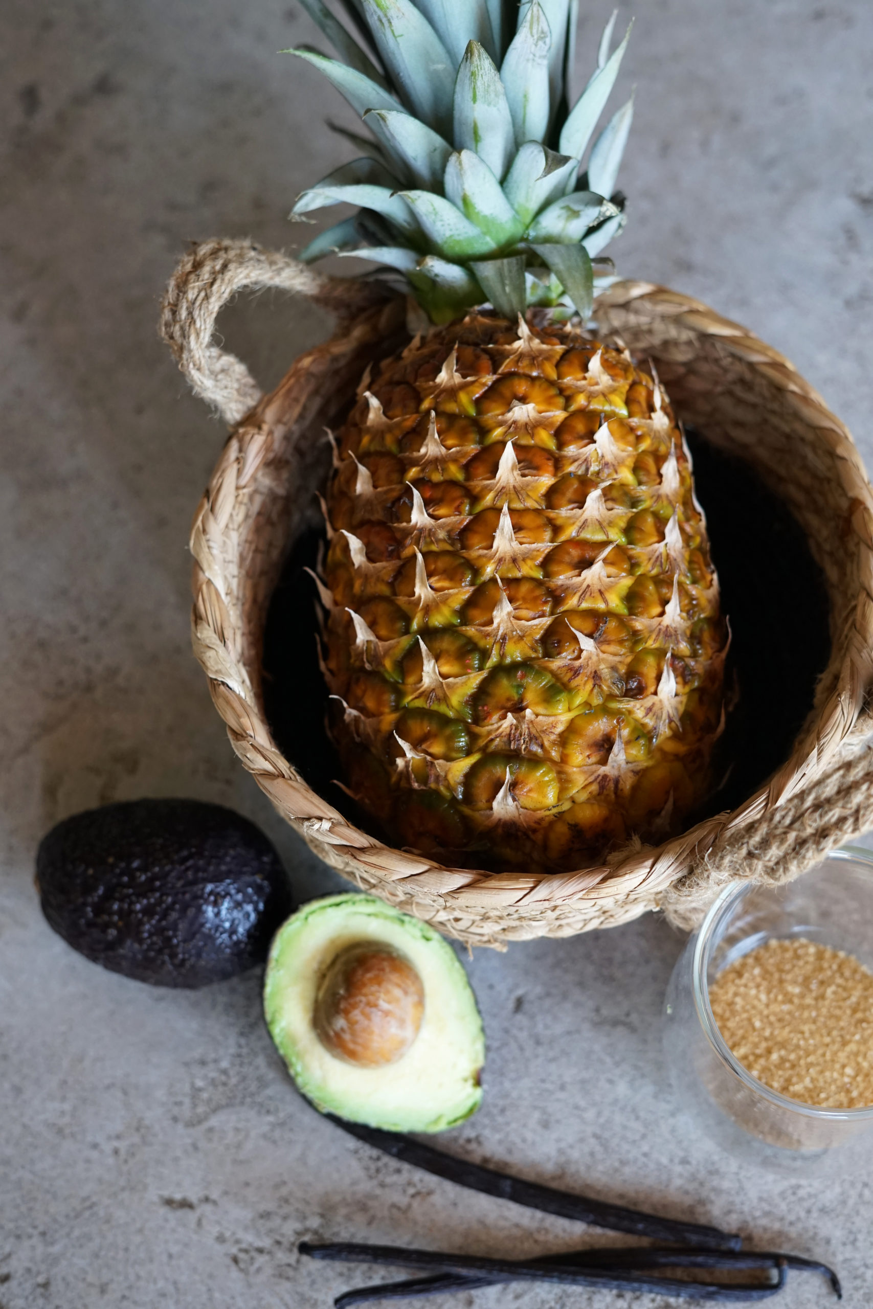 Smoothie ananas avocat vanille Sisterre