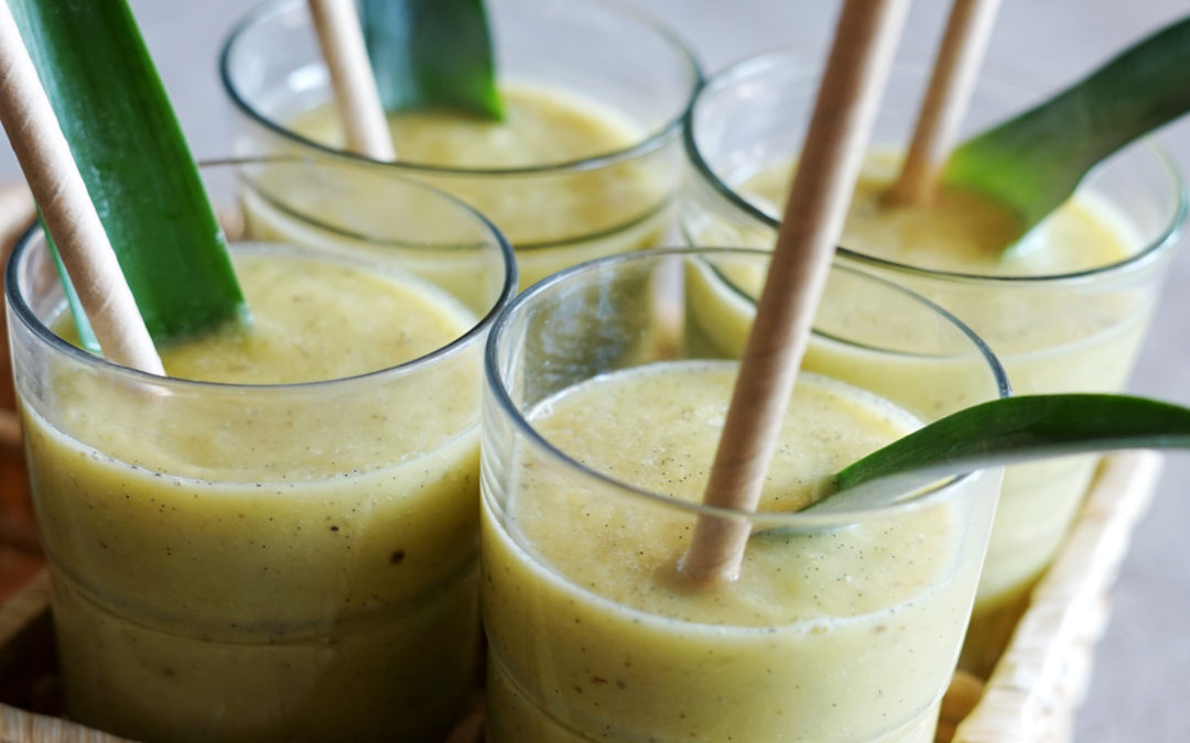 Smoothie ananas, avocat et vanille