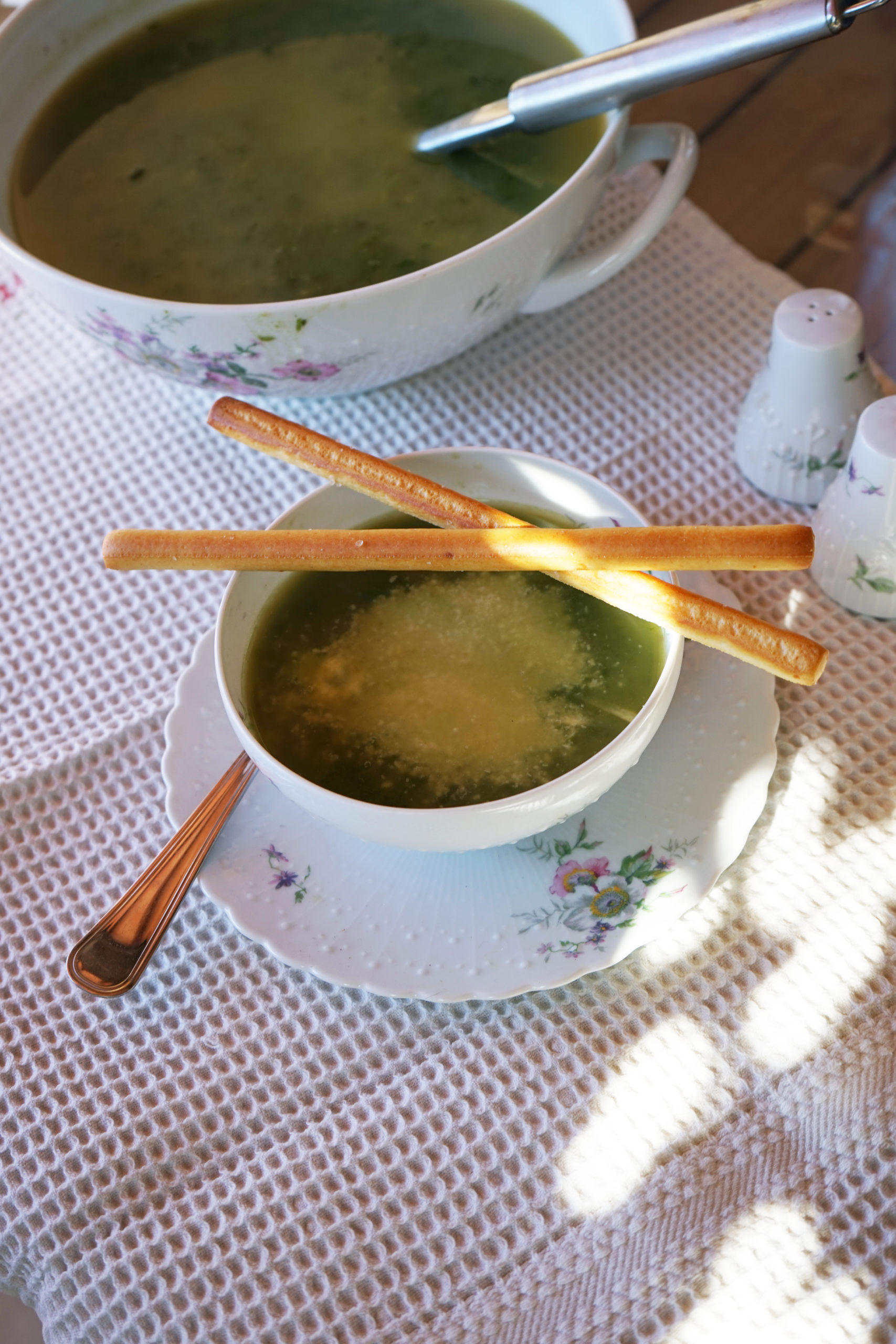 Velouté de blettes et parmesan