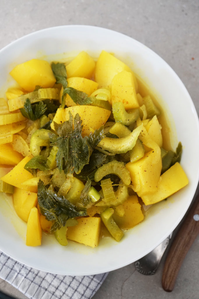 One pot Céleri et Pommes de terres épicés