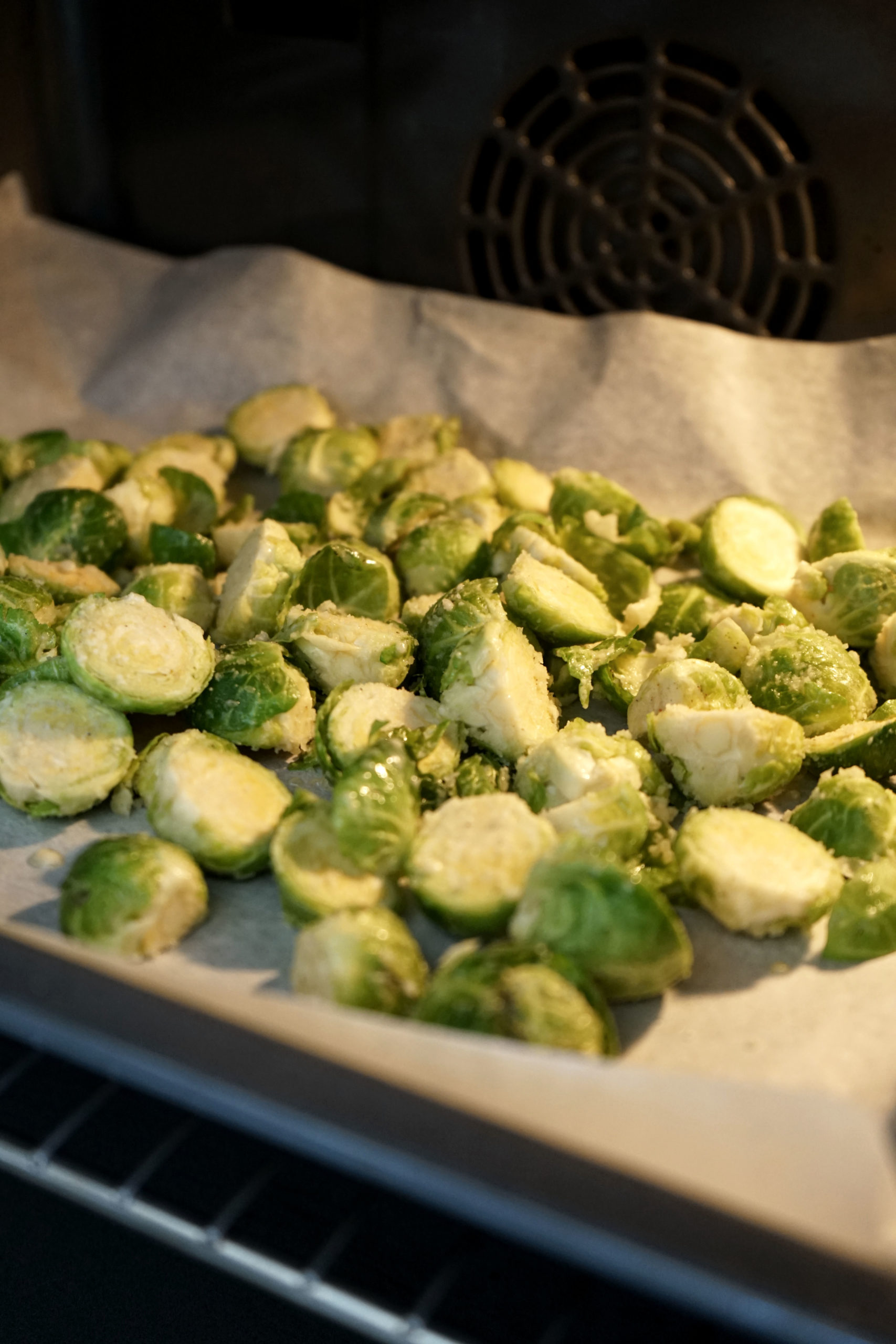 Choux de bruxelles croustillants au parmesan