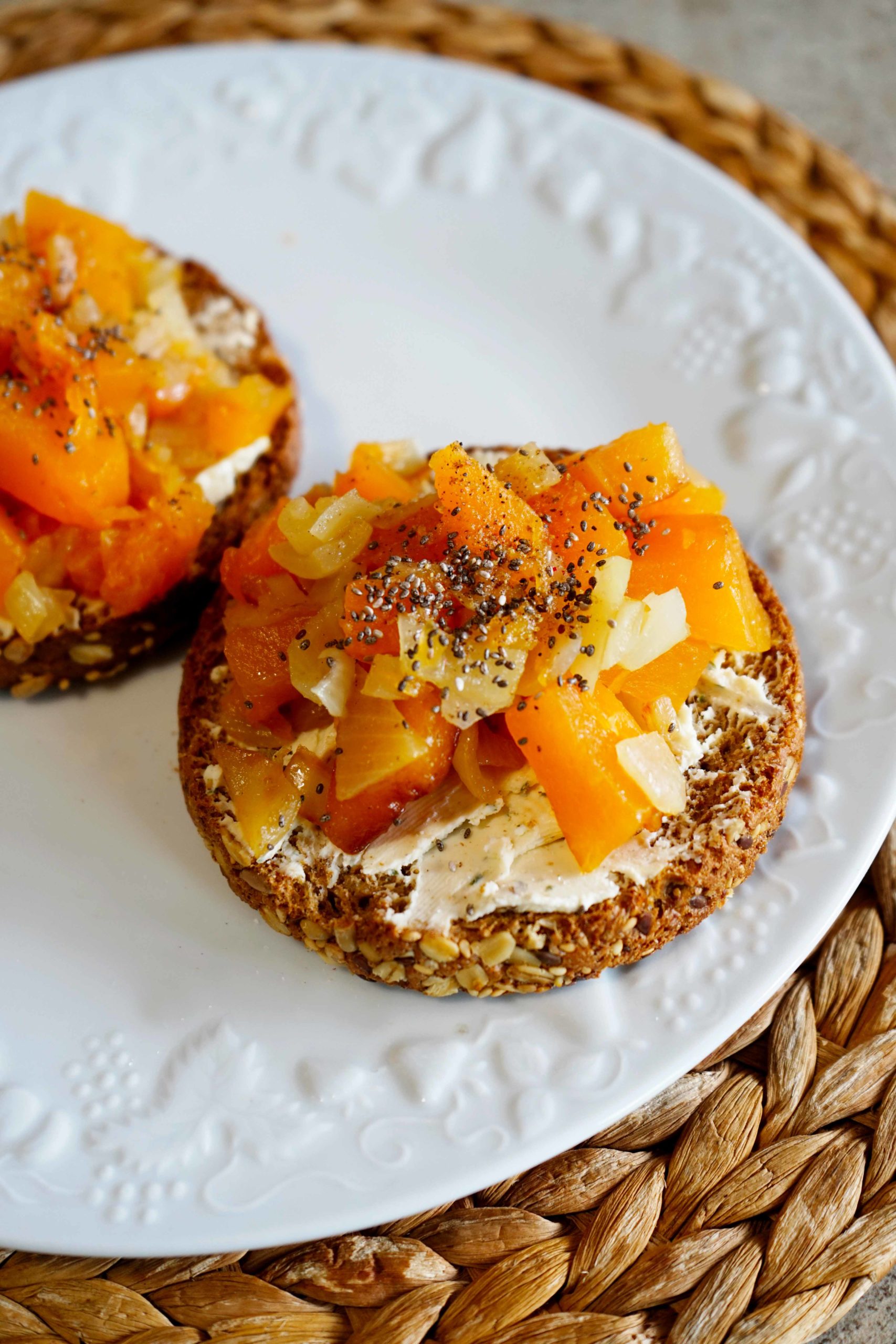 Toast de courge rôtie 