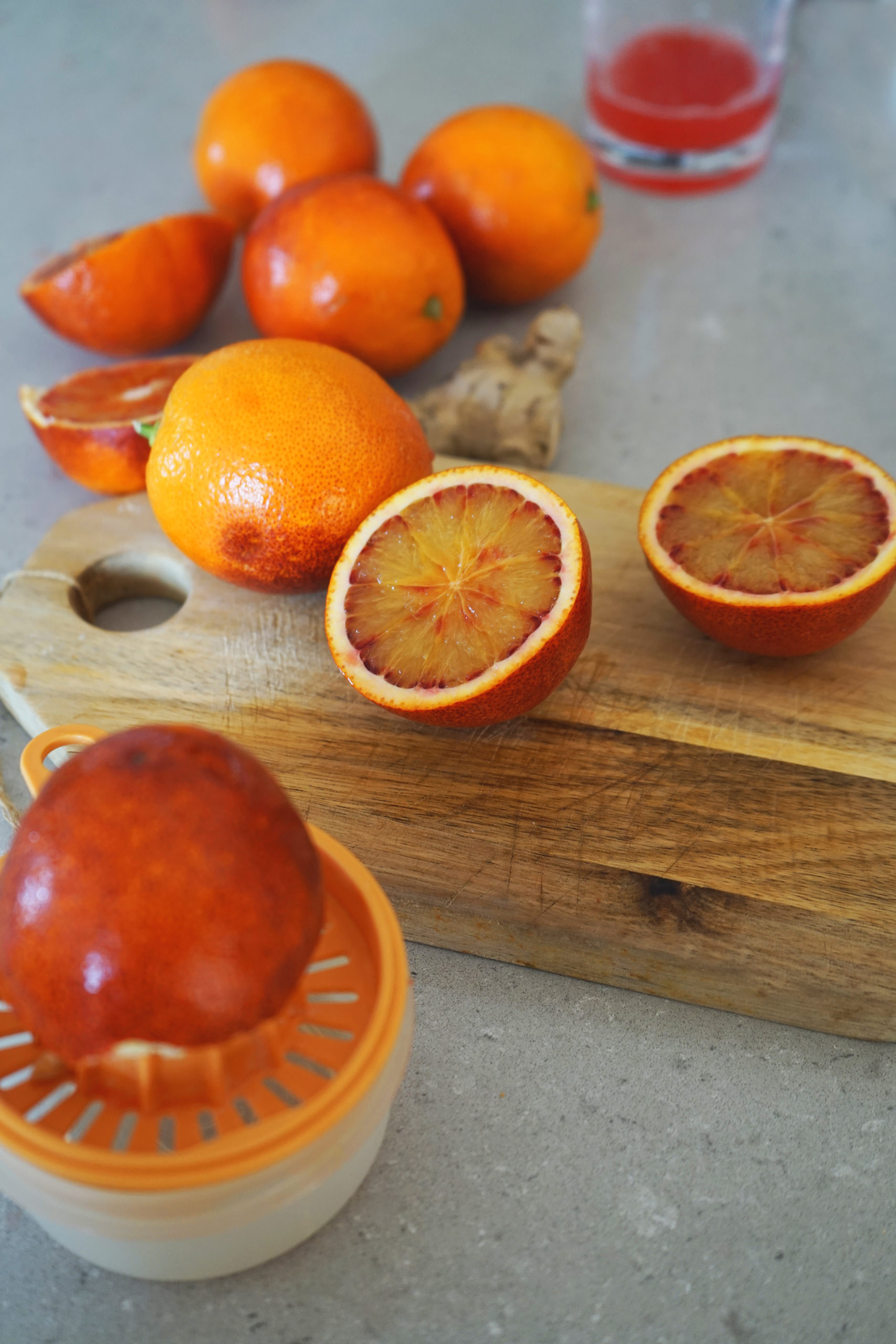 Jus d'Orange sanguine et gingembre Jus d'Orange sanguine et gingembre
