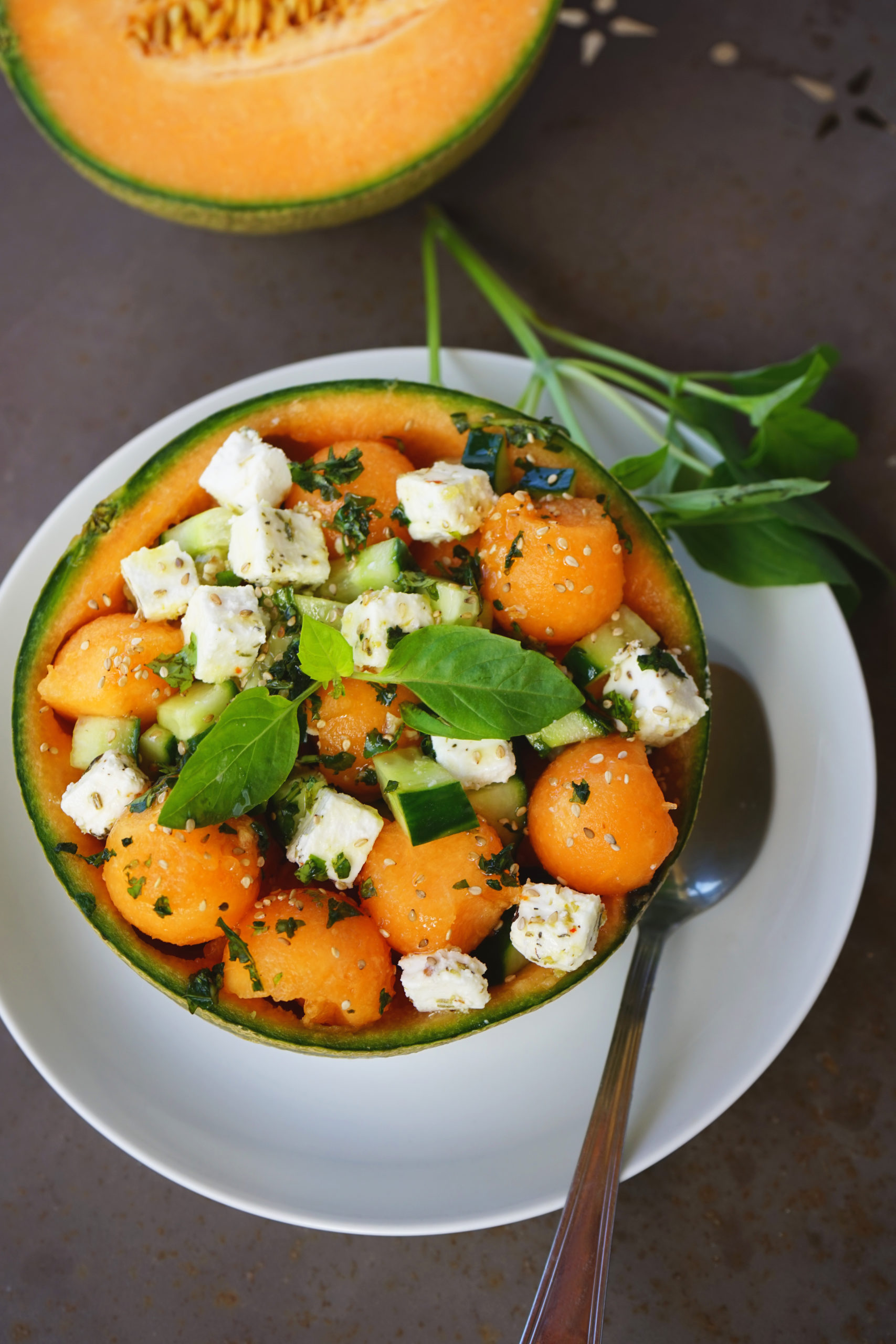 Salade fraîcheur, Melon et Concombre