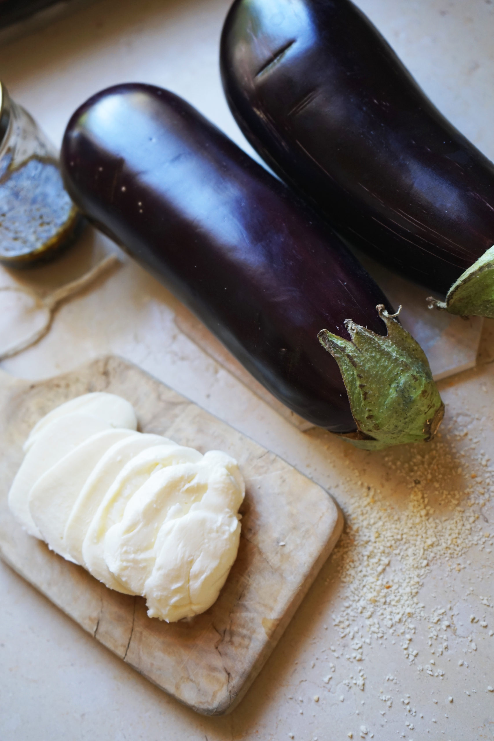 Aubergine crousti mozza