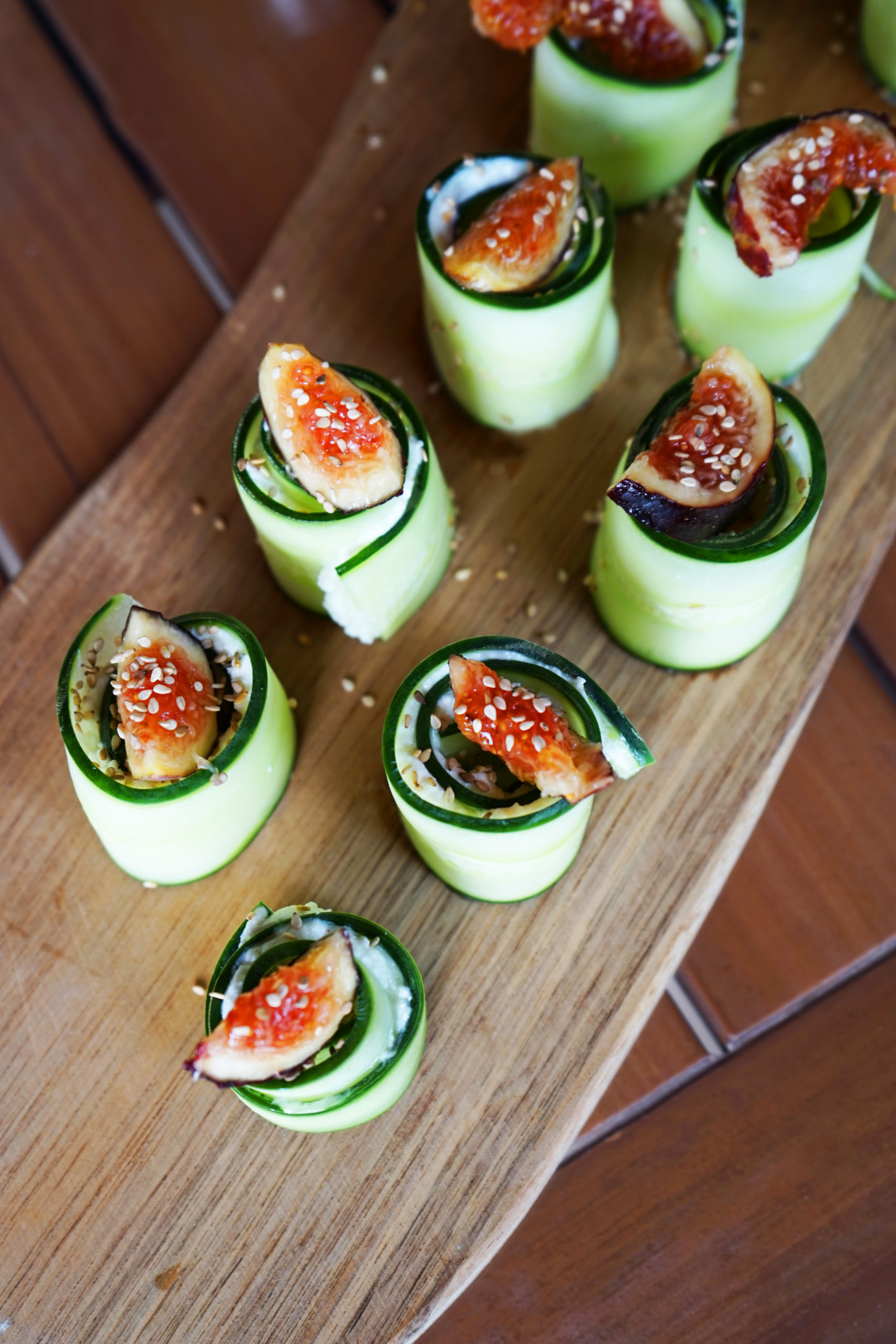 Makis de concombre et crème de fêta