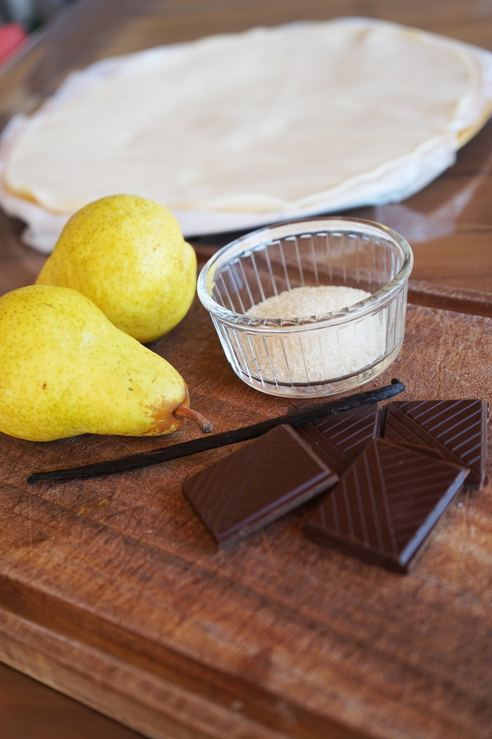 Poire feuilletée au chocolat